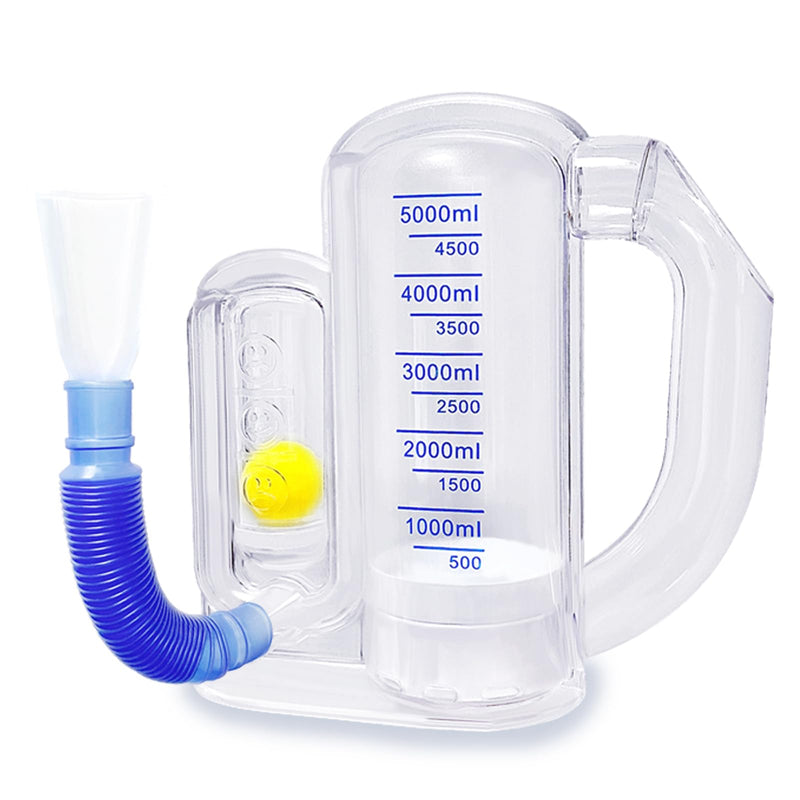 Breathing Exercise Device for Lungs, Deep Breathing Trainer for Adults - 5000ml Volume Measurement with Flow Rate Indicator - BeesActive Australia
