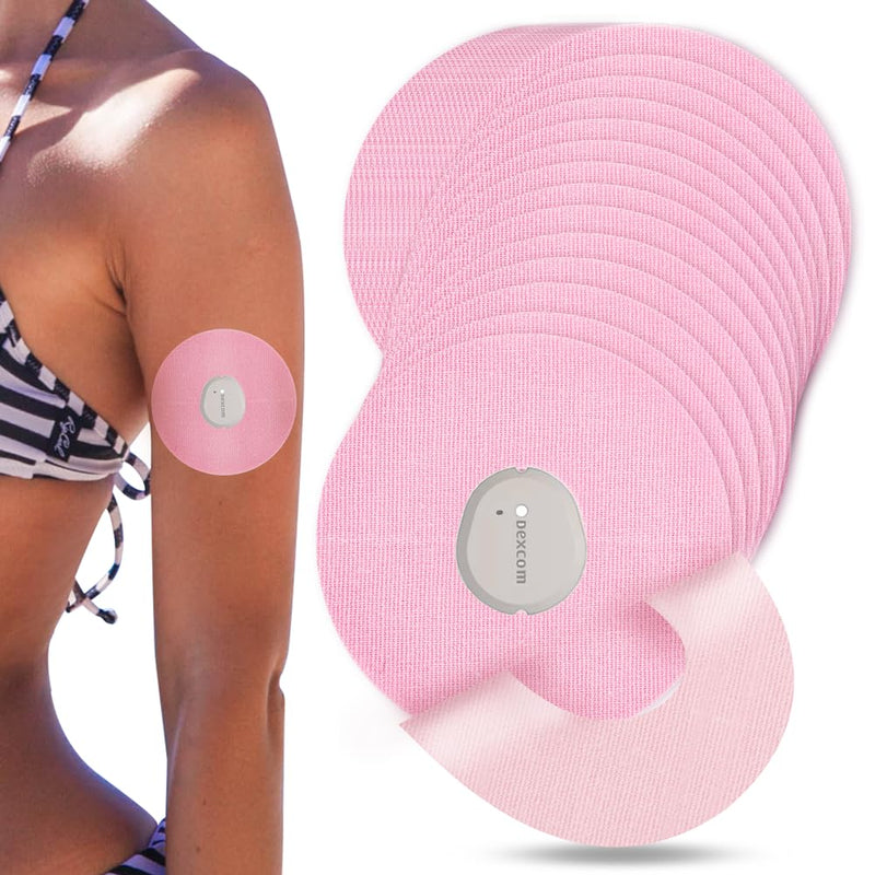 YOUSHARES Dexcom G7 Adhesive Patches(20PCS)- 7-14 Days Long Stay Fixation Monitor Protection, Waterproof Overpatch CGM Stickers for G7,Easy to Use Pre-Cut Adhesive Tape (Pink) 20pcs Pink - BeesActive Australia