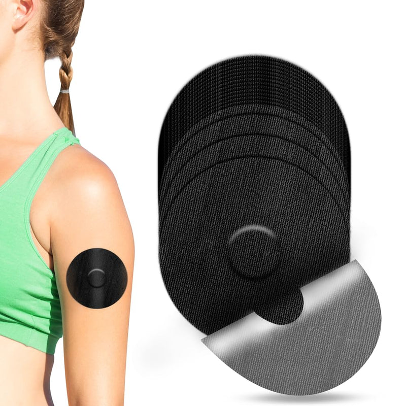 YOUSHARES Covers for Libre 3, Adhesive Patches (20pcs)- 7-14 Days Long Stay Fixation Monitor Protection, Waterproof Overpatch CGM Stickers for Libre 3, Easy to Use Pre-Cut Adhesive Tape (Black) 20pcs Black - BeesActive Australia