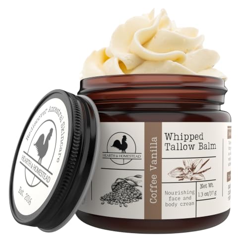 Hearth & Homestead Whipped Beef Tallow for Skin & Face Coffee Vanilla 1.3oz