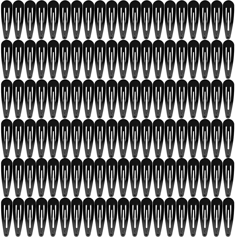 Hair Clips, 120 Pack Black Barrettes Women Metal Snap Hair Clips, Funtopia 2 Inch No Slip Metal Barrettes for Girls Kids Teens Women 2.Black - BeesActive Australia