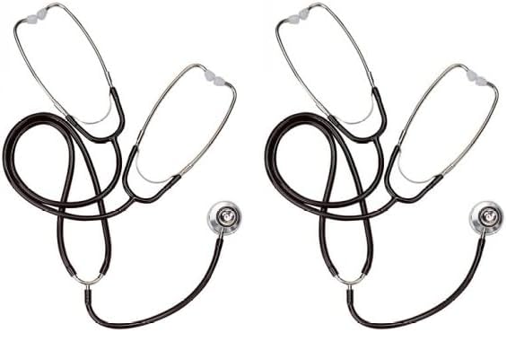 Labtron Teaching Stethoscope, Black, Student and Medical Assistant Accessories, 540 (Pack of 2) 1 Count (Pack of 2)