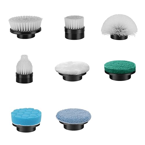 qimedo 8-in-1 Electric Spin Scrubber Brush Heads for Leebein & Keimi