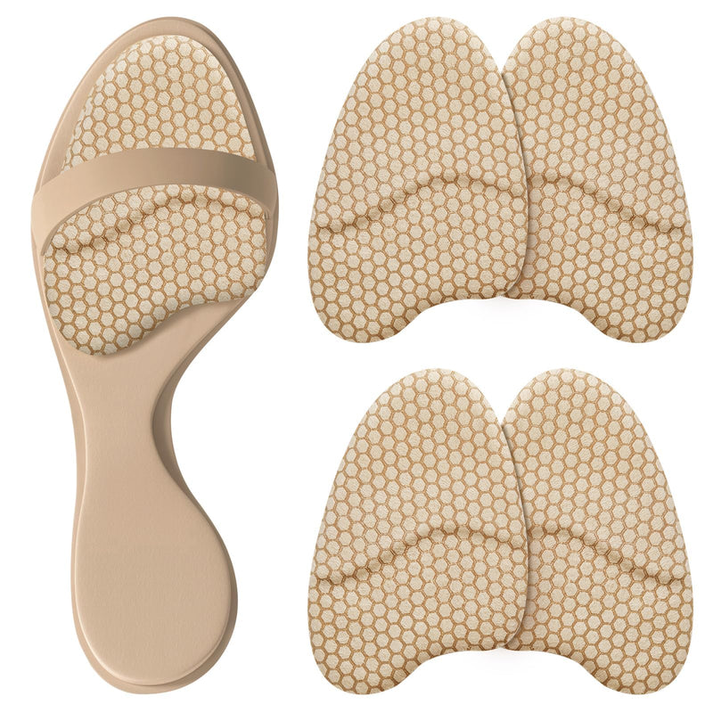 Metatarsal Pads for Women, Ball of Foot Cushions, Heel Inserts, High Heel Comfort Pads (2 Pairs), Anti Slip, Invisible Design Beige - BeesActive Australia