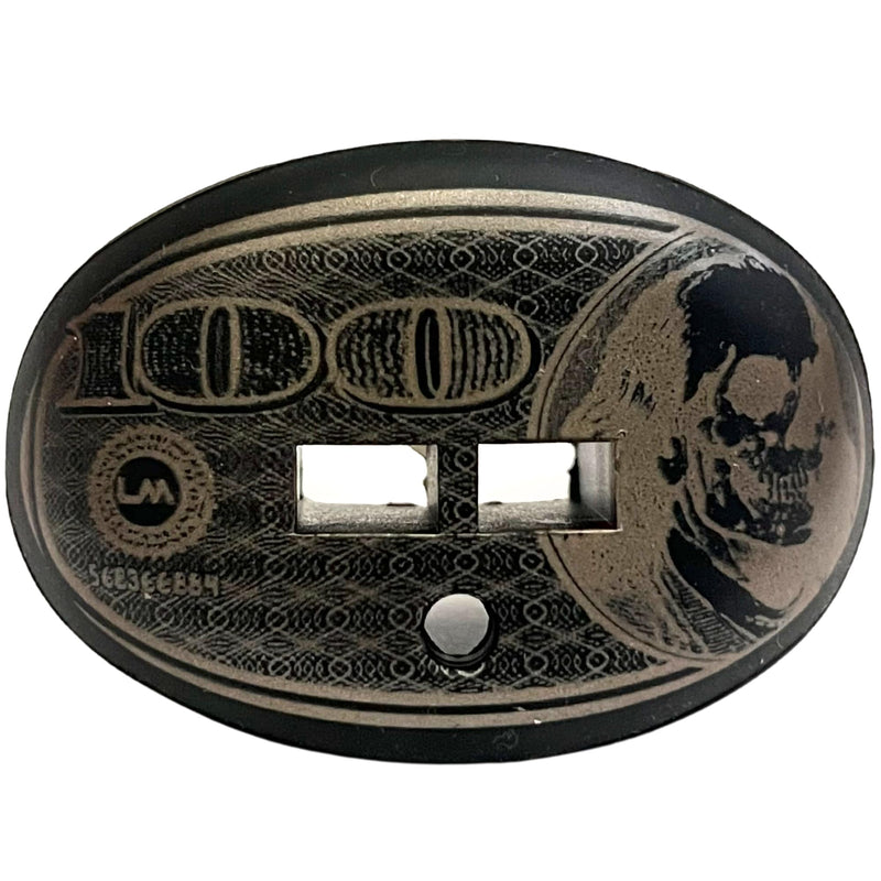 Loudmouth Money Football Mouth Guard with Detachable Helment Strap (Black/Gold) Black / Gold - BeesActive Australia