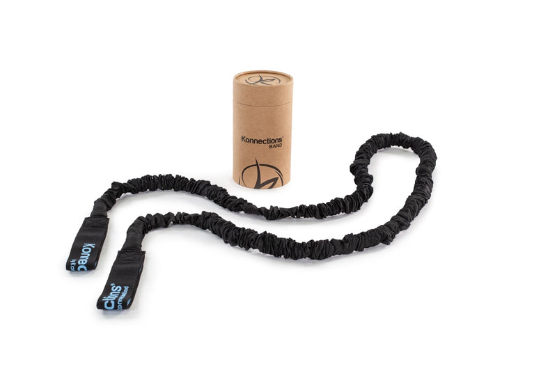 Konnections Fabric Covered Resistance Band Revolutionary Pilates Enhancement Tool for Strength, Flexibility and Precision Black - BeesActive Australia