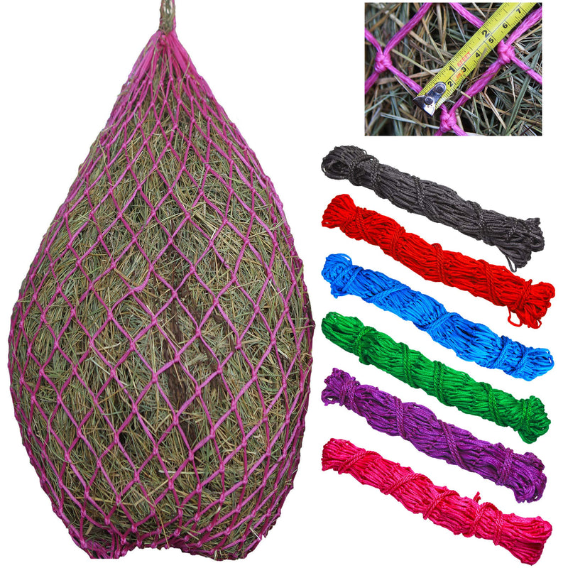 Classic Slow hay Feeder hay nets, 40" Length with 2" Holes, Horse Supplies hay Bags for Horses, Goat Feed… pack of 2 pcs Pink - BeesActive Australia