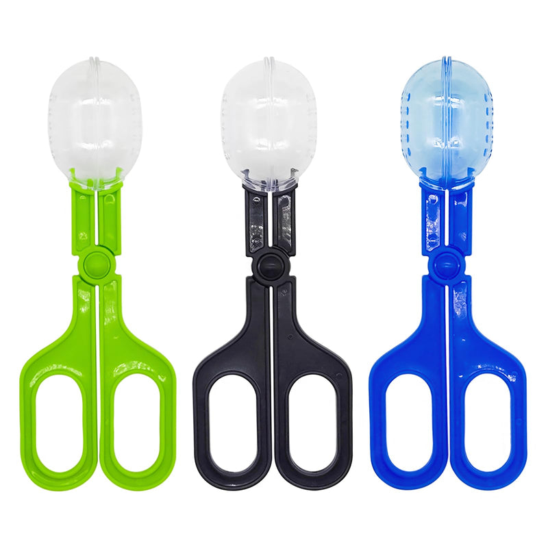 ZLY 3 Pack Reptile Feeding Clamp,Reptile Poop Scoop Reptile Feeding and Cleaning Tool,Plastic Reptile Feeding Clamp for Tortoise Lizard Frog Spider and Other Small Animals - PawsPlanet Australia