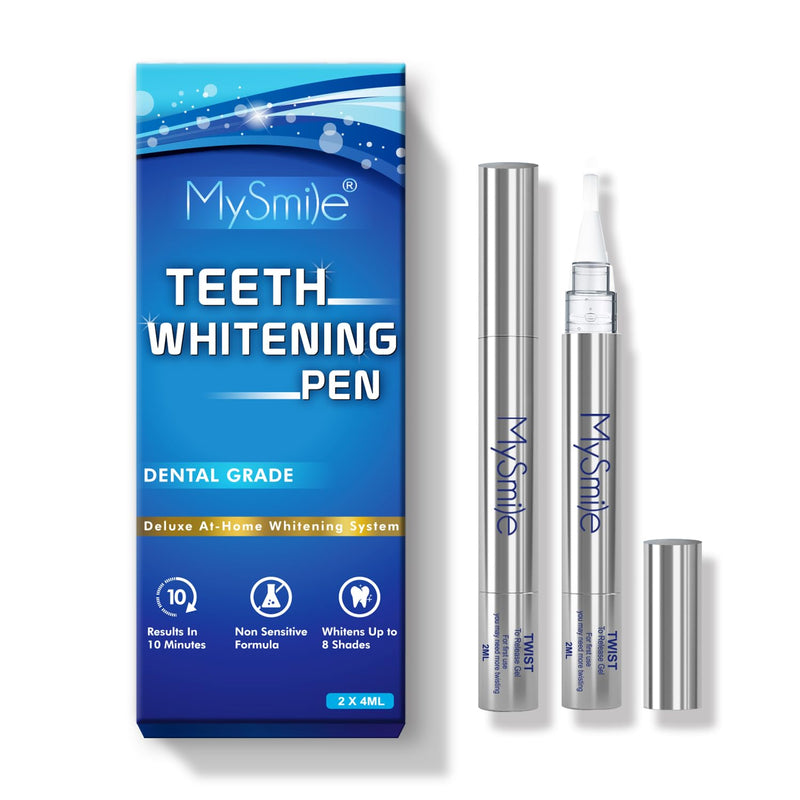 MySmile Non-Sensitive Teeth Whitening Pen Mint Gel Enamel Safety 8ML 30+ Whitening Treatments Fast Remove 20 Years of Stains Whitening Tooth Care Oral Bright Smile Alternative Teeth Whitening Strips ﻿ Dark Blue - BeesActive Australia