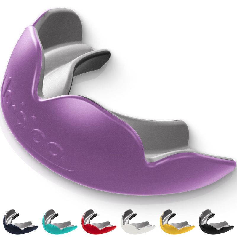 lobloo® PRO-FIT Sports Mouthguard – Ultra Slim 1mm | Dentist-Level Protection | Precision Vacuum-Fit | Oxygen Performance | MMA, Boxing, Football, Basketball. (Large +14yrs, Purple) Large +14yrs