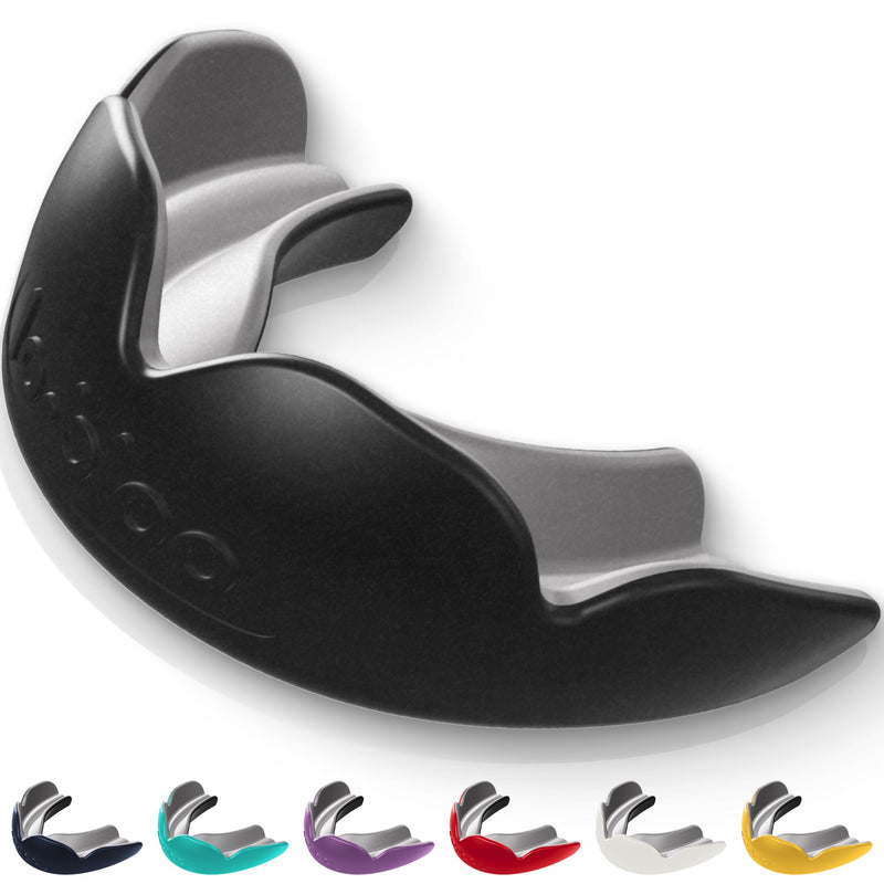 lobloo® PRO-FIT Sports Mouthguard – Ultra Slim 1mm | Dentist-Level Protection | Precision Vacuum-Fit | Oxygen Performance | MMA, Boxing, Football, Basketball. (Large +14yrs, Black) Large +14yrs - BeesActive Australia