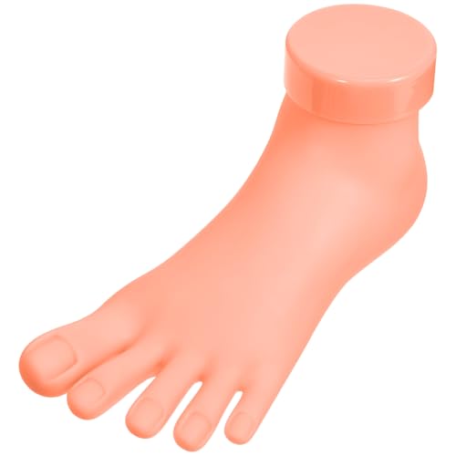 FRCOLOR Nail Art Training Tool Practice Foot Model for Acrylic Nails Pedicure Feet Manikin Nail Art Practice Model with Real Skin Touch 7.48 X 2.95 X 3.54 in Foot