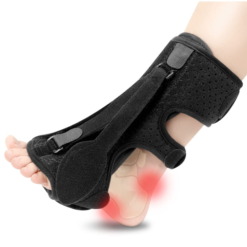 exhood Plantar Fasciitis Night Splint, Plantar Fasciitis Relief Brace, 3 Adjustable Straps Plantar Fasciitis Night Splint Relief Plantar Fasciitis, Foot Drop, Achilles Tendonitis, Day&Night Black - BeesActive Australia