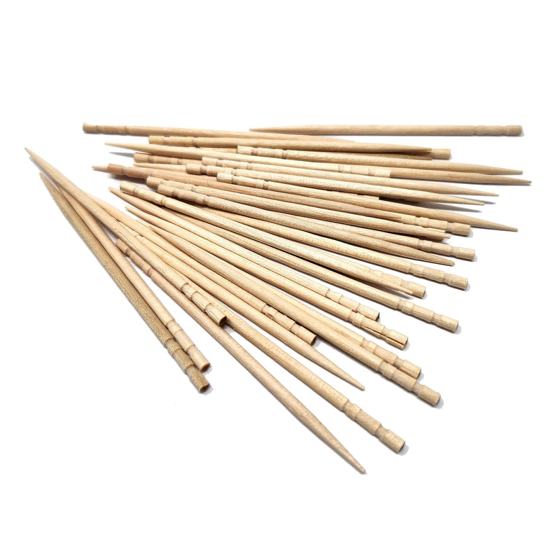 Makerstep 2000 Wooden Toothpicks with Ornate Handle. Natural Birch Wood Teeth Tooth Picks - BeesActive Australia