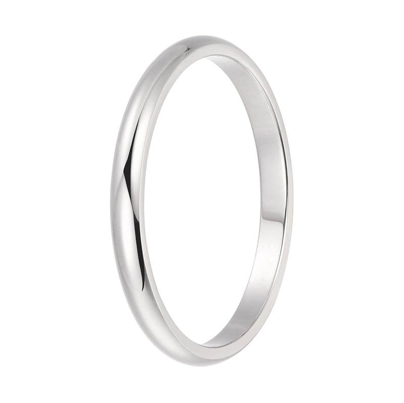 CGSRING 2mm Wedding Bands, 2mm Womens Band Ring, Wedding Rings for Women Silver 10 - BeesActive Australia