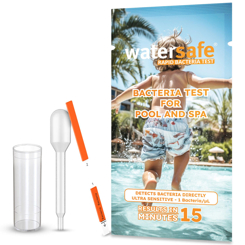 Watersafe Pool and Spa Rapid Bacteria Test, Test Strips to Detect Down to 1 Bacteria/μL in 15 Minutes, Including E. coli and Salmonella, Single Test - BeesActive Australia