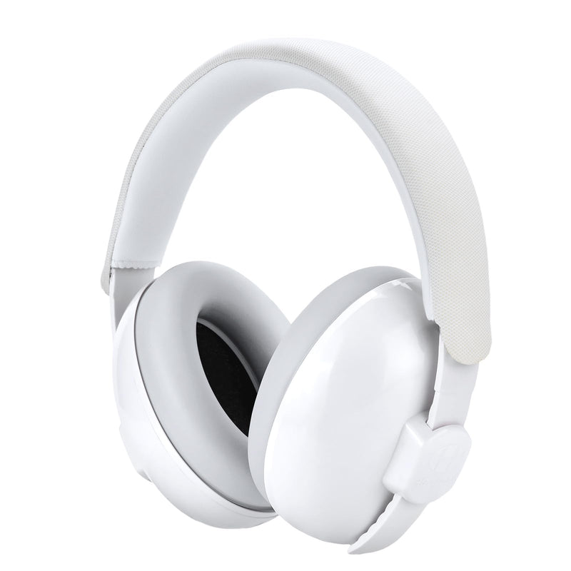HZ002 Baby Ear Protection, Noise Cancelling Headphones for Babies and Toddler 3 Months up to 24 Months, Baby Earmuffs for Fireworks, Sleeping, Concerts, Plane - White - BeesActive Australia