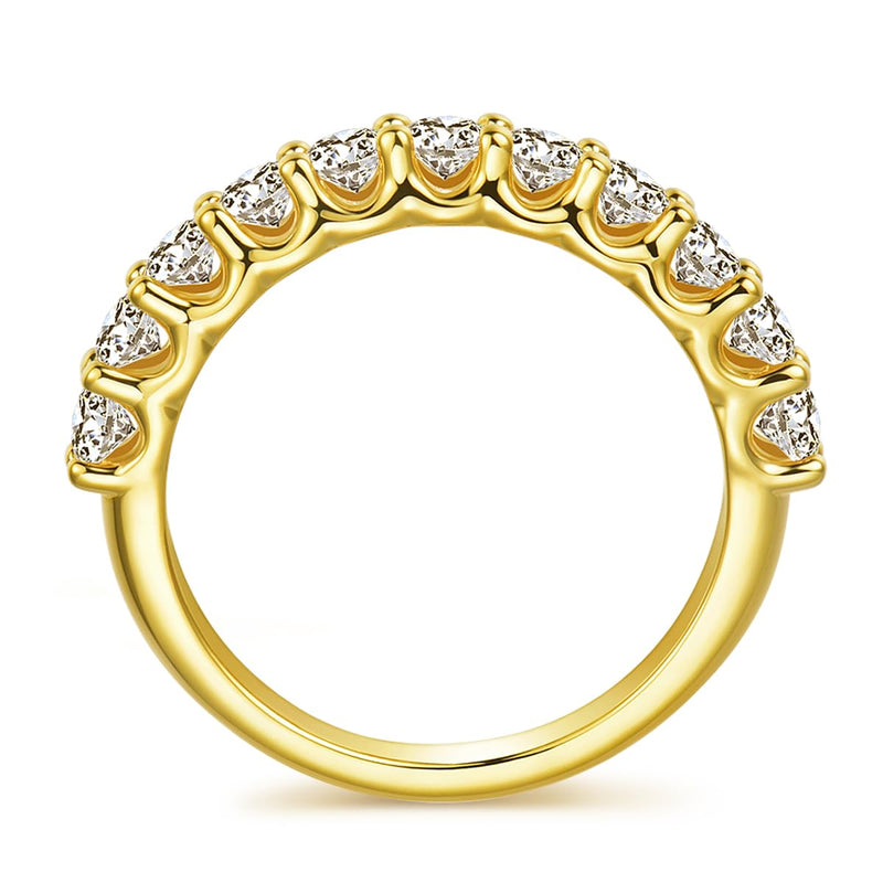CGSRING 3mm Moissanite Wedding Band, Eternity Rings for Women, Womens Band Ring, Stackable Rings Gold 8.5 - BeesActive Australia