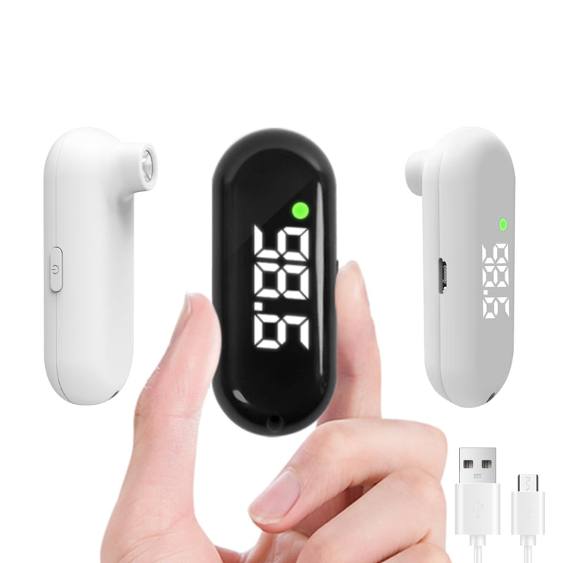 Medical Forehead Thermometer, Rechargeable Thermometer for Adults and Kids, Portable Infrared Digital Thermometer with Fever Alarm and LCD Display, Fast Accurate 1s Instant Results (Black) BLACK