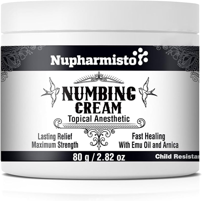 Nupharmisto Tattoo Numbing Cream, 6 Hours Maximum Strength Painless Tattoo Numbing Cream with 5x Numbing - BeesActive Australia