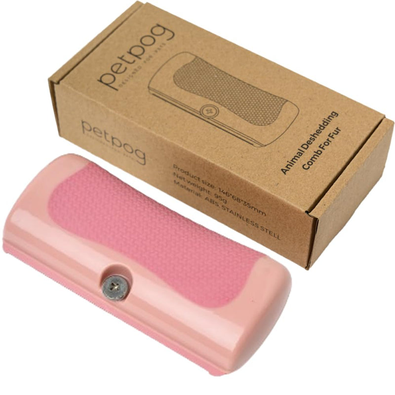 Animal Deshedding Comb For Fur - dog brush,dog brush for shedding,deshedding dog brush,cat brush,cat brushes for indoor cats,cat grooming supplies - Perfect for Cats, Dogs, & Horses (Pink) Pink - BeesActive Australia