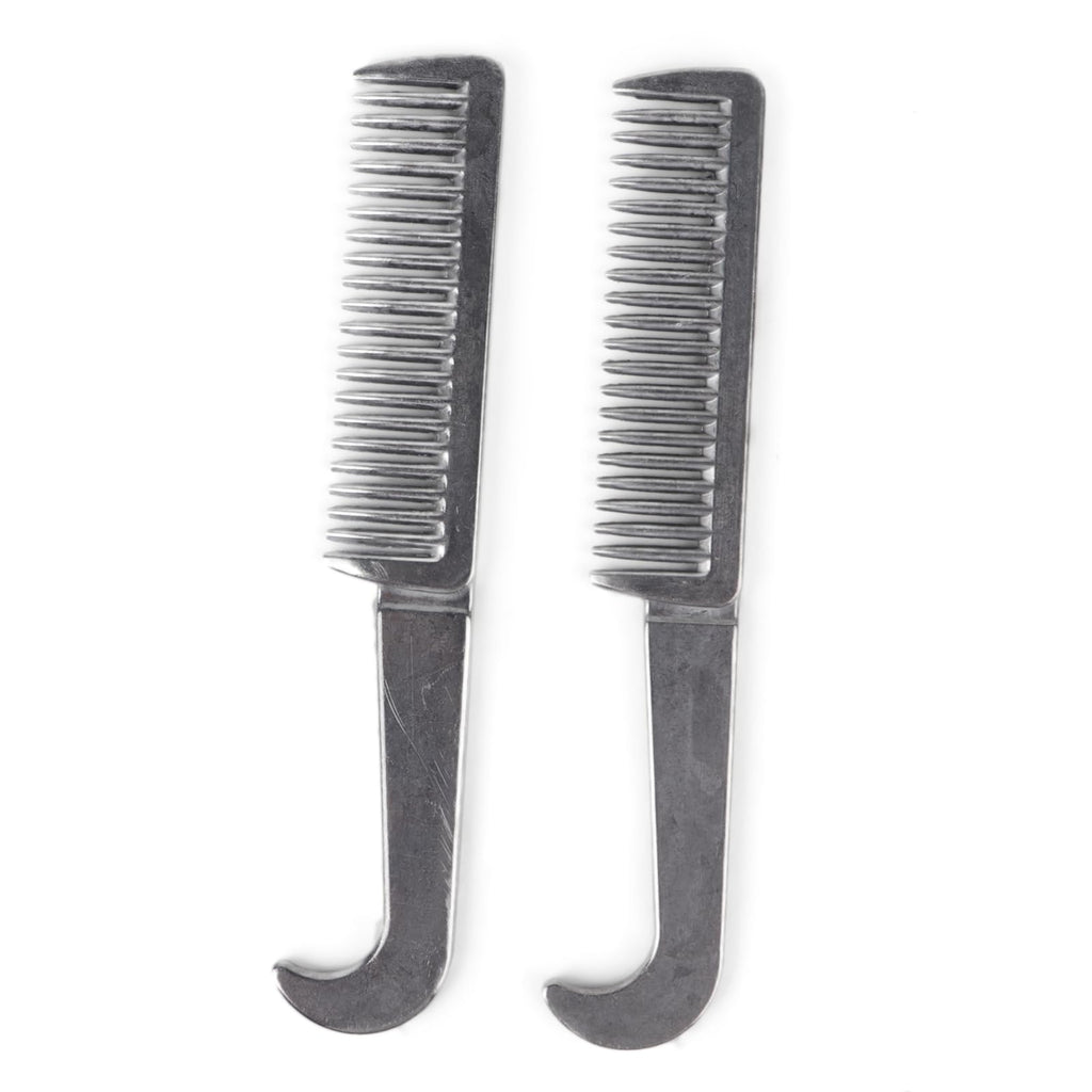 2PCS Aluminum pony hair tail mini pocket combs