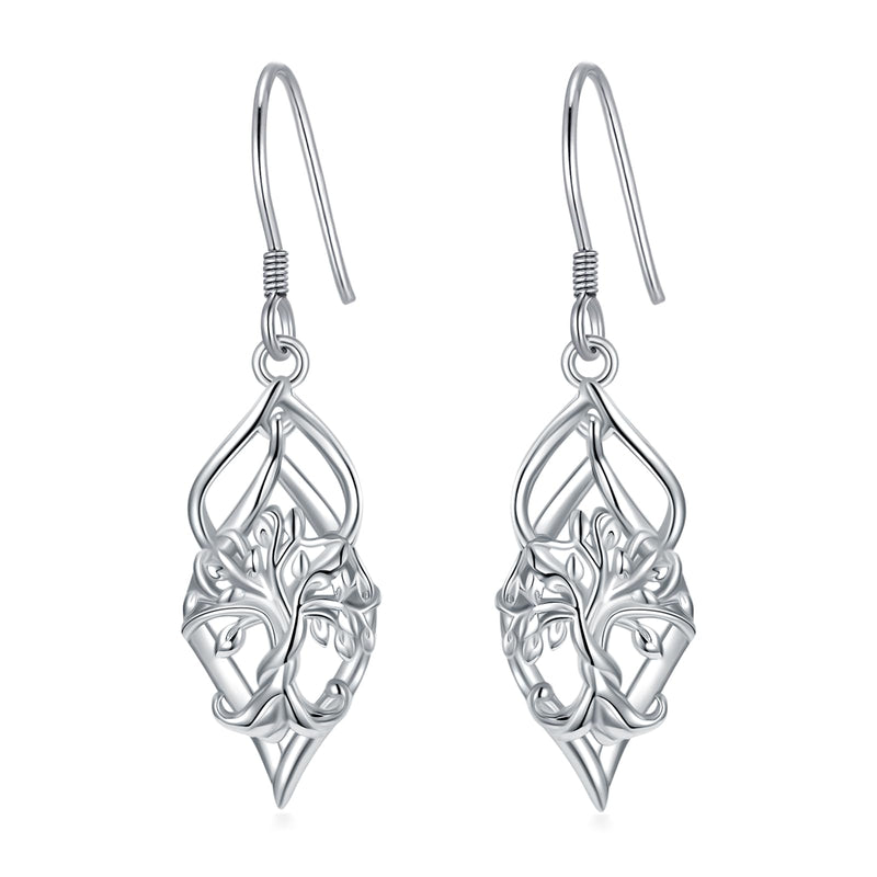 WINNICACA Tree of Life Earrings Sterling Silver Tree of Life Leverback Dangle Earring Tree of Life Jewelry Gifts for Women Girls Birthday Style 3 - BeesActive Australia