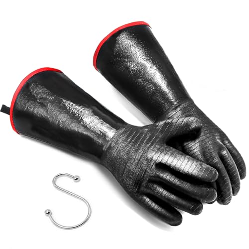BBQ Grilling Gloves, 1472°F Thicken Thermal Gloves w/S-Hook