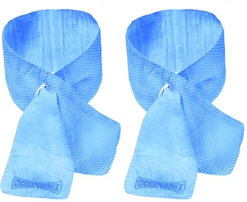 OccuNomix Blue MiraCool PVA Cooling Neck Protector, Adjustable (930-BL) (Pack of 2)