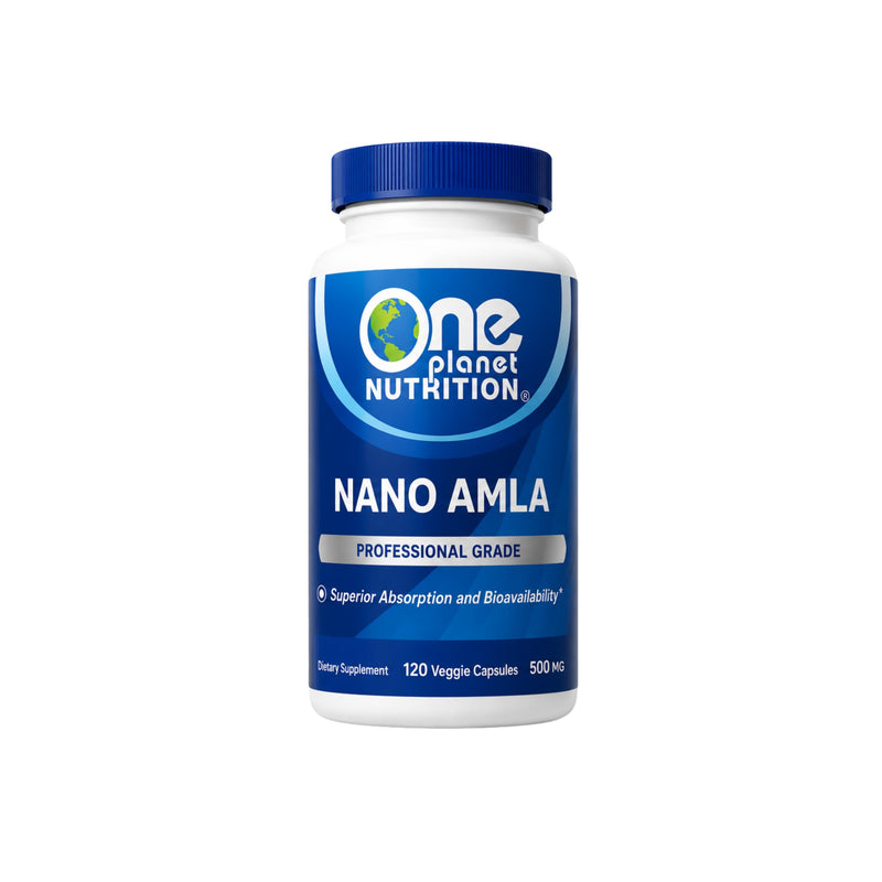 One Planet Nutrition Nano Amla 500 mg Veggie Capsules (120 Servings), Amla Fruit Extract, High in Vitamin C for Collagen Production & Immune Support, Non-GMO, Vegan, Gluten-Free
