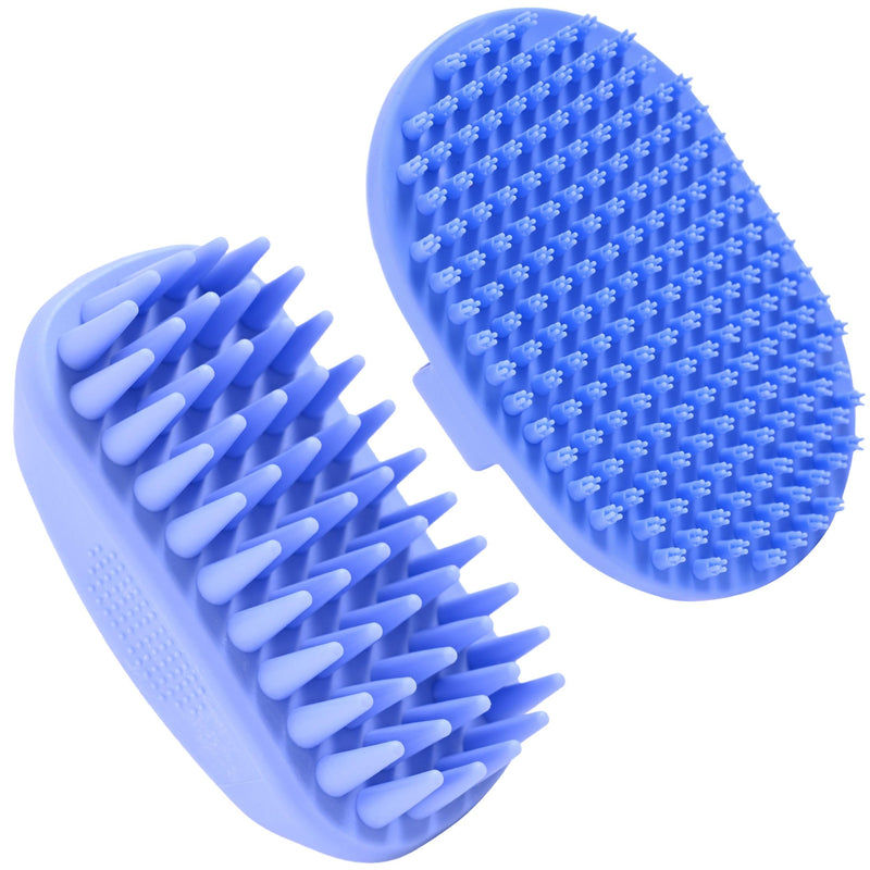 Dog Grooming Bath Brush, Pet Rubber Brush For Shower Scrubbing & Soothing Massage, Ideal for Long & Short Haired Dogs and Cats, Essential Puppy Grooming Accessories, 2 PACK [We Love Doodles] Short & Long Pins - BeesActive Australia