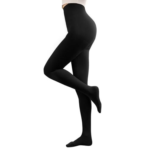 Compression Pantyhose Stockings for Women Men, 20-30 mmHg X-Large Black
