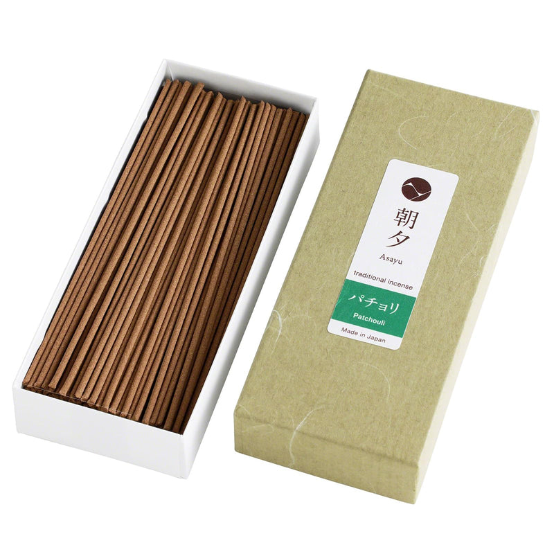 Asayu Japan Traditional Smoke Patchouli Incense Sticks Scent (40gr) for Evening Meditation, Relax or Yoga, Made in Japan - Patchouli - BeesActive Australia