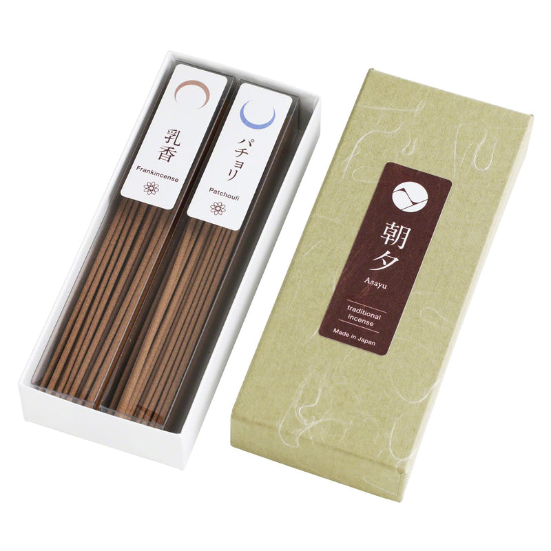 Asayu Japan Traditional Incense Reflection Sticks Set (Frankincense and Patchouli) Smoke Type, Made in Japan Quality 2-in-1 Incense Kit - Reflection Set (Frankincense and Patchouli) Reflection Set (Frankincense and Patchouli) - BeesActive Australia