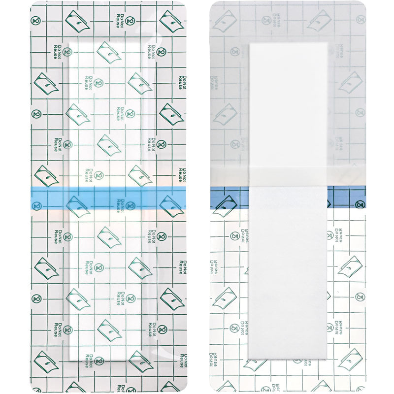 Waterproof Incision Bandages for Large Wounds Knee Hip Replacement Adheisve Island Dressing Bandaid Tape Post Surgical Shower Protector, No Glue On Center 4 x 10 Inch (Pack of 14) Waterproof 4"x10" Pack of 14