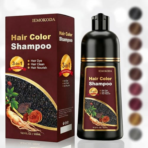 Blonde Brown Hair Dye Shampoo 3 in 1, Instant & Long-lasting Natural Hair Color Shampoo for Women & Men, Semi Permanent, Root Touch Up, Champu para Canas, Damage-Free, Easy Home DIY Salon, 16.9 Fl Oz Blonde Brown