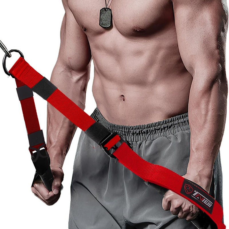 Tricep Rope Cable Attachment Adjustable (26-56 Inches), 27/36/48/55 Inches Long Tricep Rope Alternative, Greater Range of Motion,Gym Rope Equipment for Home/Gym Accessories Red Ajustable (13-28inch)