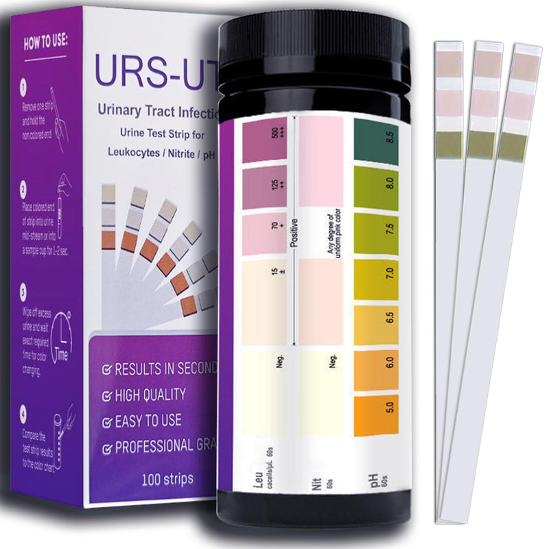 100ct UTI Test Strips for Women & Men - Easy to Use for Quick & Accurate Results, Urine Test Strips for at Home UTI & Bladder Test, Easy to Read Results | 100 Strips - BeesActive Australia