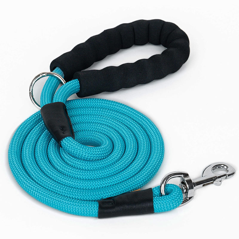 Dog Leash, Braided Rope Traction – Walking Training Lead for Medium/Large Dogs ((1/2") - 6FT, Light Blue) (1/2") - 6FT - BeesActive Australia