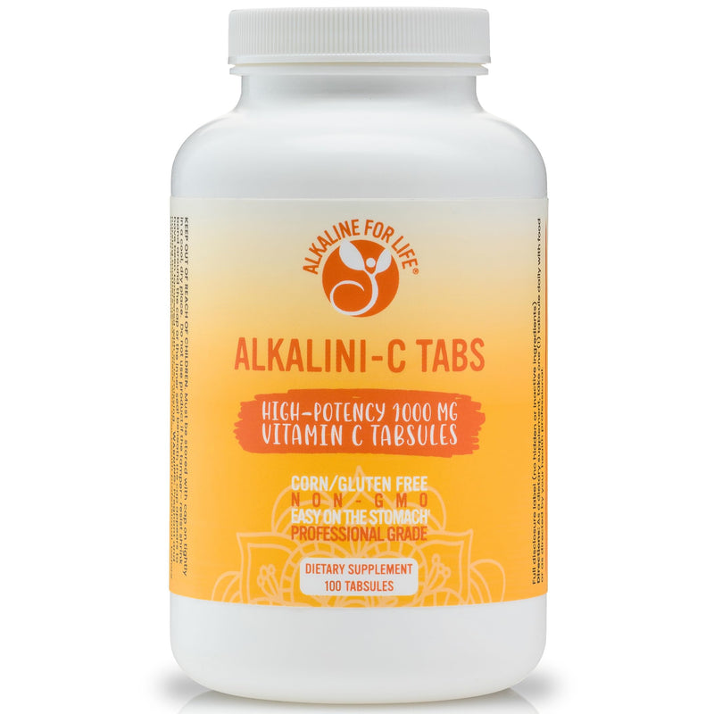 Alkaline for Life Buffered Vitamin C 1000 Mg, Corn-Free, 100 Tabsules | 100% Alkaline L-Ascorbate, Easy On The Stomach; Full-Label Disclosure; Non-GMO And Gluten-Free; 100 Tabsules 100 Count (Pack of 1)