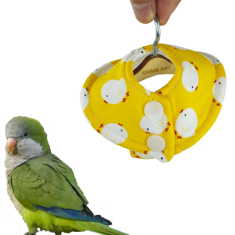 Bird Collars for Monk Parakeets Feather Plucking,Sun Conures Anti-bite Elizabethan Soft Collars,Cockatiels Parrot Recovery Cones Neck Quaker Parrot Feather Protection Collar with Wood Hanger Yellow-B - BeesActive Australia