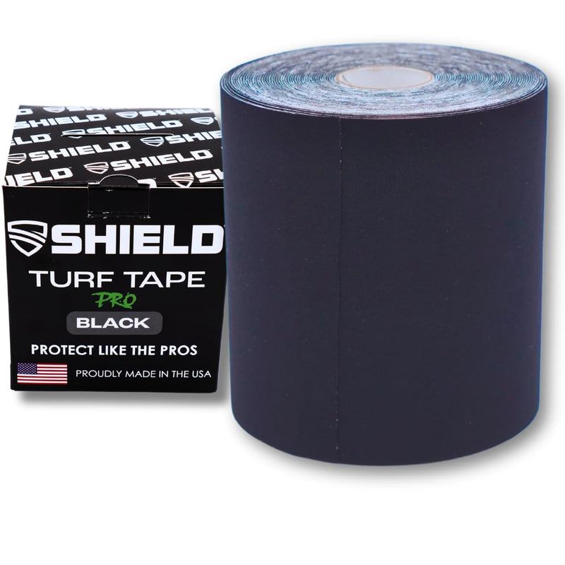 SHIELD Turf Tape Football – USA Made – 30 Ft, Flexible Arm Protection, Sweatproof Athletic Tape, Durable 4-Way Stretch – Black - BeesActive Australia