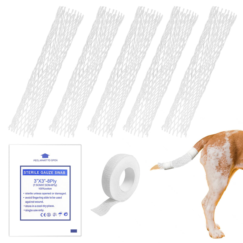 Dog Tail Protector Dog Ends Starter Pack Dog Tail Dressing Vet Wrap for Dogs Pet Animals - BeesActive Australia
