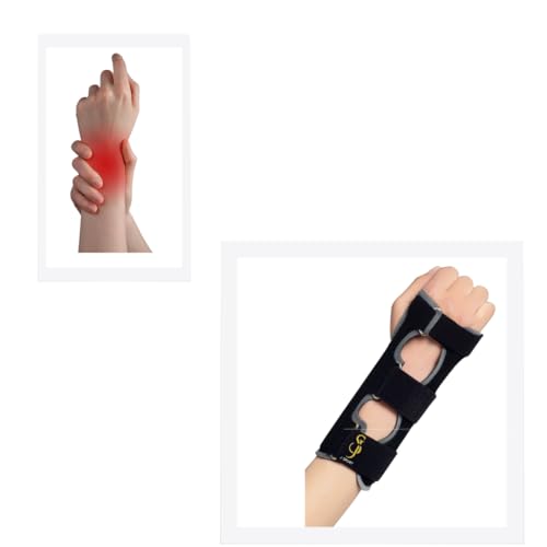 One Size ComfyWrist Brace Night Wrist Sleep Support Splint Compression Sleeve Adjustable Straps for Wrist Pain Relief, Carpal Tunnel, Arthritis, Tendonitis, Fitness.