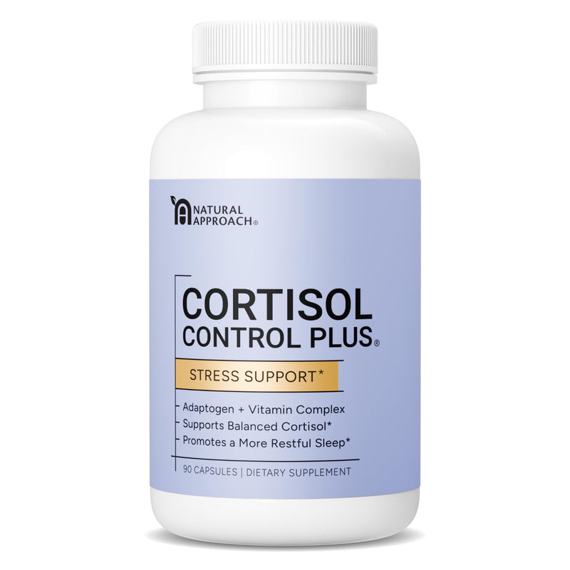 Cortisol Control Plus – Cortisol Supplement for Women & Men, Cortisol Manager for Stress Response Support, Calm Energy, Mood & Restful Sleep – High-Potency Adaptogen + Vitamin Blend – 90 Capsules