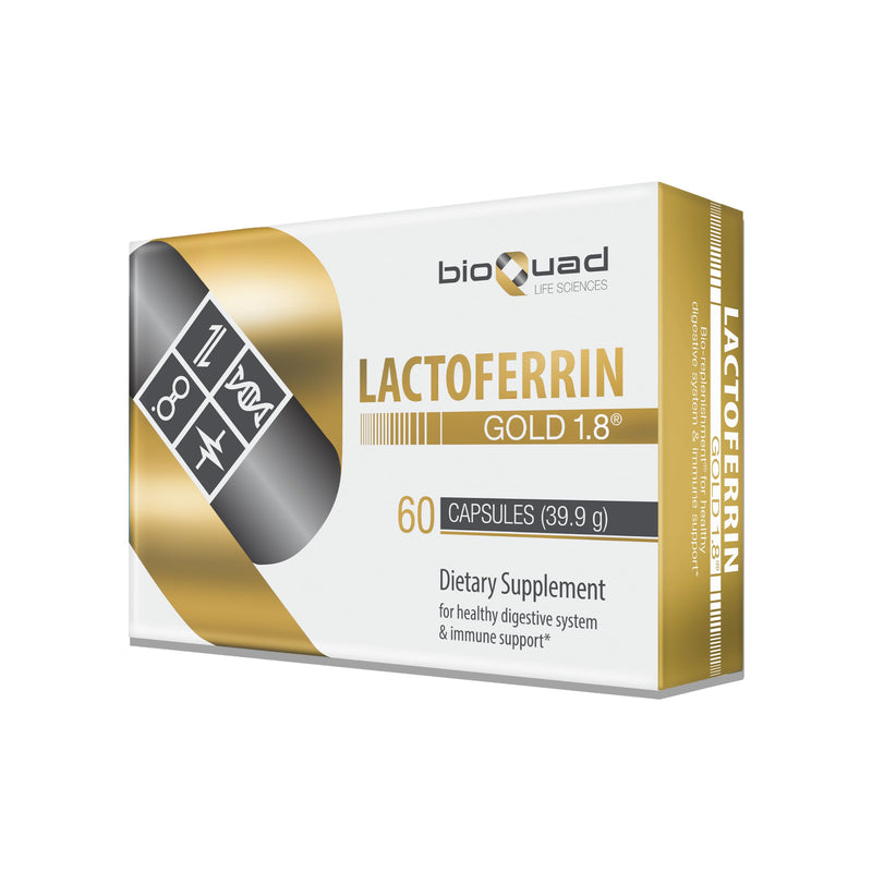 Lactoferrin Gold 1.8 - for Immune Support, Digestive Health, and Iron Absorption - Lactose-Free, Gluten-Free, Non-GMO (60 Count) 60 Count (Pack of 1)