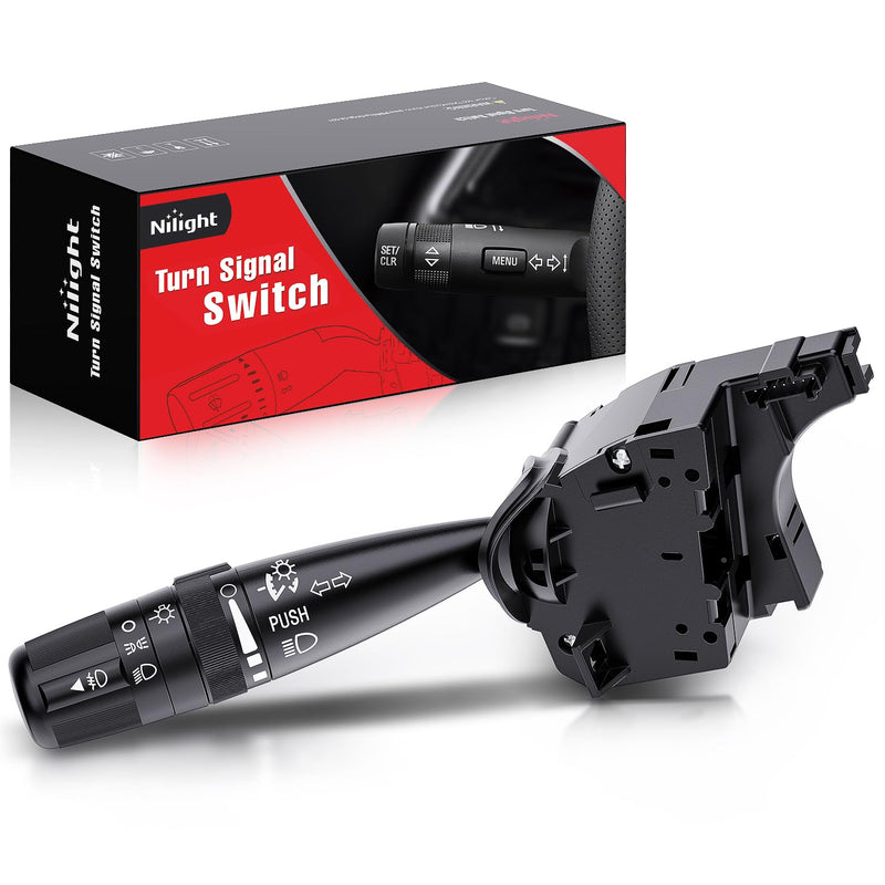 Nilight Turn Signal Switch Compatible with 2007-2018 Jeep Wrangler Compass Patriot 2008-2010 Grand Cherokee Liberty 2007-2014 Dodge Avenger Nitro 2007-2010 Chrysler PT Cruiser Sebring, 2 Year Warranty 2007-2017 Jeep Dodge &Chrysler