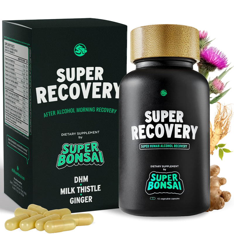 SuperBonsai Super Recovery Capsules for Post Celebration and Morning Relief - All Natural Holistic Support - 3 Capsules Taken Before Drinking and an Optional Serving After (14 Servings) 42 Count (Pack of 1) - BeesActive Australia