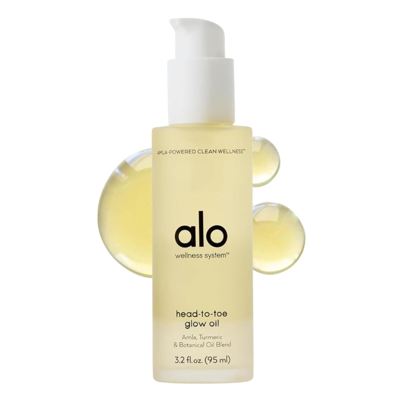 Alo Head-to-Toe Glow Oil, Hydrates & Nourishes Skin, Citrus, 3.2 oz | Jojoba, Amla, Aloe & Vitamin E, Glow-Boosting Natural Dry Body Oil