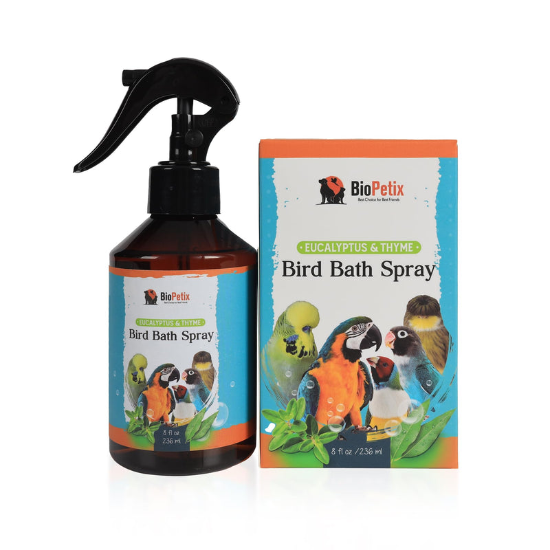 Eucalyptus and Thyme Extract Bird Bath Spray I Special Herbal Formula for Vibrant and Healthy Feathers I Suitable for All Birds - 8 Fl Oz. - BeesActive Australia